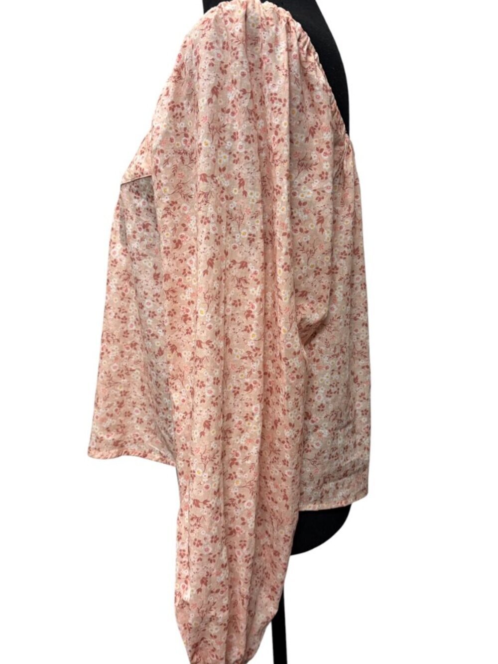 A Collective Story Blush Floral Embroidered Peasant Top Medium Cottagecore Boho - Picture 5 of 10